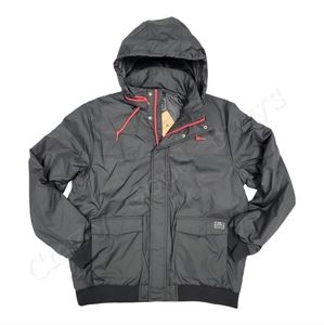 Nike Storm-Fit Skateboarding Coat, Packable, Consealed Hood, Black & Red, XL